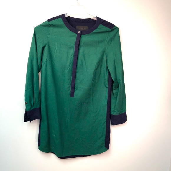 J. Crew Collection | Wool Green Blue Dress - Picture 6 of 6